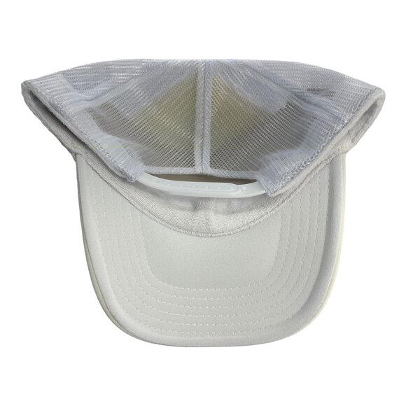 NEW VINTAGE STYLE HONDA MOTORS RACING LOGO WHITE TRUCKER HAT TRENDY - Picture 3 of 3